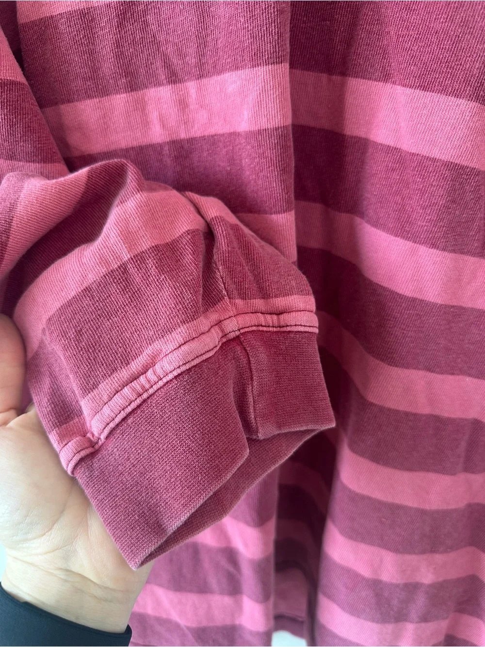 GAP Men’s Vintage Rugby Tee Red Striped Long Sleeve Henley Tshirt Sweater XL VTG